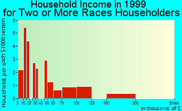 College household income for two or more races householders