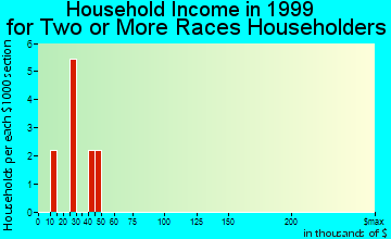 Copper Center household income for two or more races householders