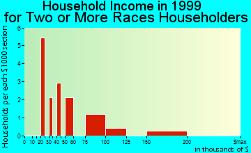 Woodstock household income for two or more races householders