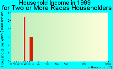 Columbia City household income for two or more races householders