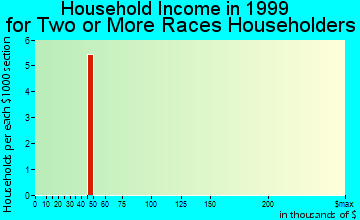 Glidden household income for two or more races householders