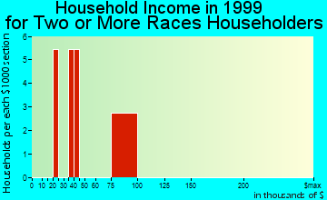 Burlington household income for two or more races householders