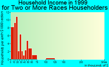 Coffeyville household income for two or more races householders