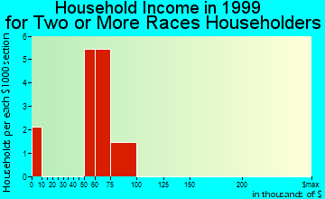 Gardner household income for two or more races householders