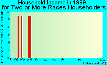 Meriden household income for two or more races householders