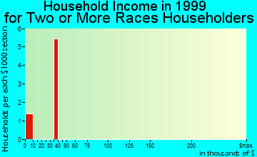 Mound Valley household income for two or more races householders
