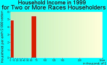 Calvert City household income for two or more races householders