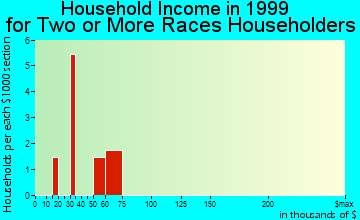 Hazard household income for two or more races householders