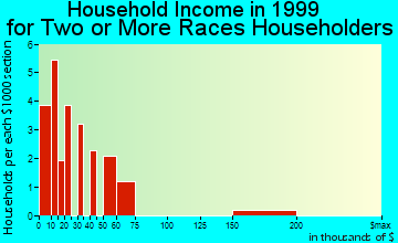 Harvey household income for two or more races householders