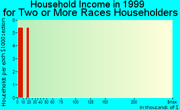 Kinder household income for two or more races householders
