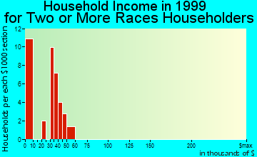 Natchitoches household income for two or more races householders
