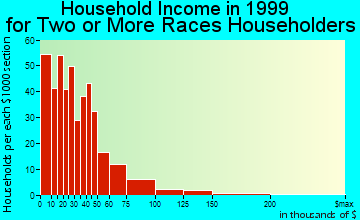 New Orleans household income for two or more races householders
