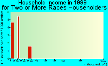 Dover-Foxcroft household income for two or more races householders