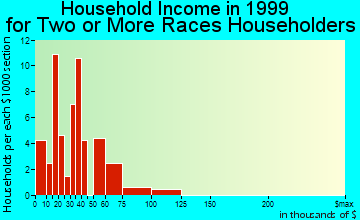 Lake Havasu City household income for two or more races householders