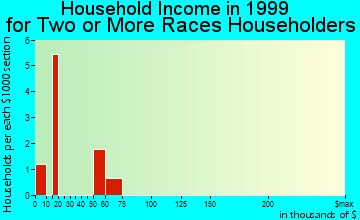 Halfway household income for two or more races householders