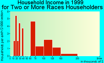 South Gate household income for two or more races householders
