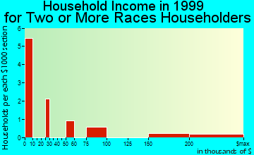Bridgewater household income for two or more races householders