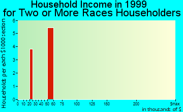 Burlington household income for two or more races householders