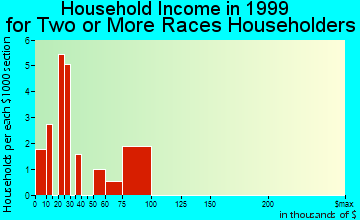 Hudson household income for two or more races householders