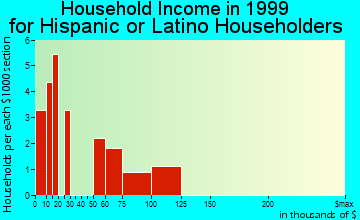 Chesaning household income for Hispanic or Latino householders
