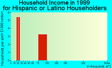 Falls City household income for Hispanic or Latino householders
