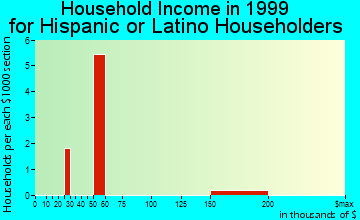 New Market household income for Hispanic or Latino householders