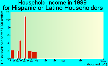 Newton household income for Hispanic or Latino householders