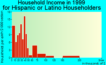 Bowling Green household income for Hispanic or Latino householders