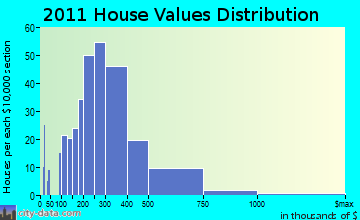 Salisbury home values distribution
