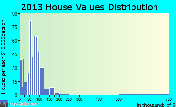 White Pigeon home values distribution
