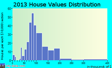 Petersburg home values distribution