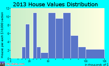 Pittsboro home values distribution