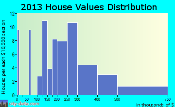 Saluda home values distribution