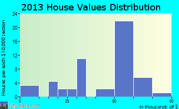 Dexter City home values distribution