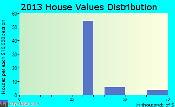 Lower Salem home values distribution