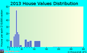 Custer City home values distribution