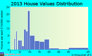 Blooming Valley home values distribution