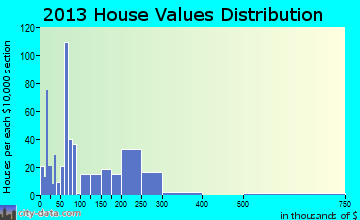 Bolivar Peninsula home values distribution