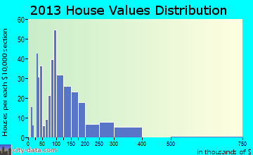 Johnson City home values distribution