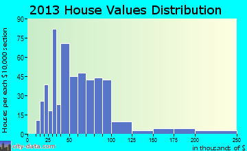 Big Flats home values distribution