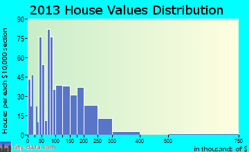 Salmon home values distribution