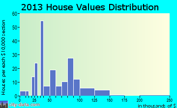 Protivin home values distribution