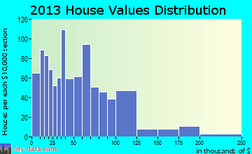 Shopville home values distribution