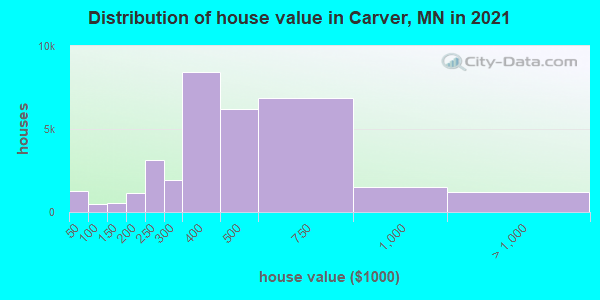 Carver County, Minnesota detailed profile houses, real