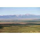 Choteau: A view of the Rocky Mountains west of Choteau from the top of Seven Mile Hill