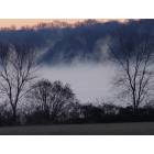 Hendersonville: Fog off the water at Saunder's Ferry Park