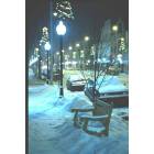 Indiana: : Downtown Indiana, PA at night Christmas season