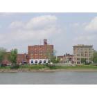 Marietta: Historic Lafayette Hotel and downtown as seen from across the Ohio River