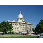 Carlinville: Closeup of the old State Capitol building