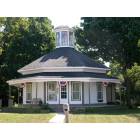 Hesperia: Octagonal Victorian house on One Mile Road, Hesperia, Michigan